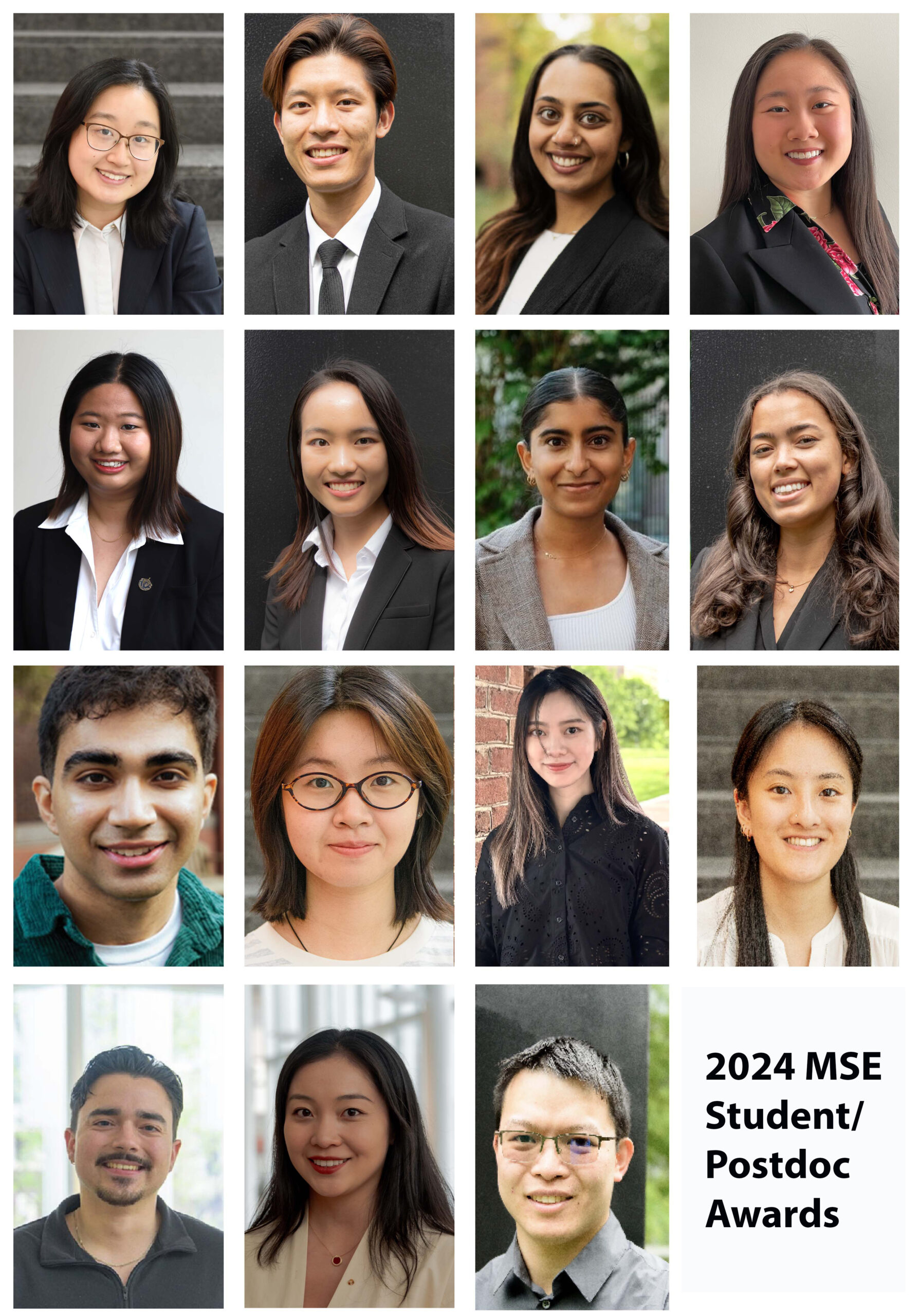 2024 Department of Materials Science and Engineering Student/Postdoc Awards