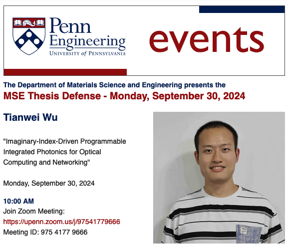 PhD Thesis Defense – Tianwei Wu